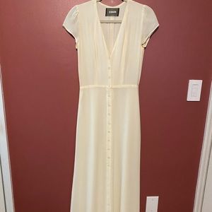 Reformation Nude Button Down Dress
